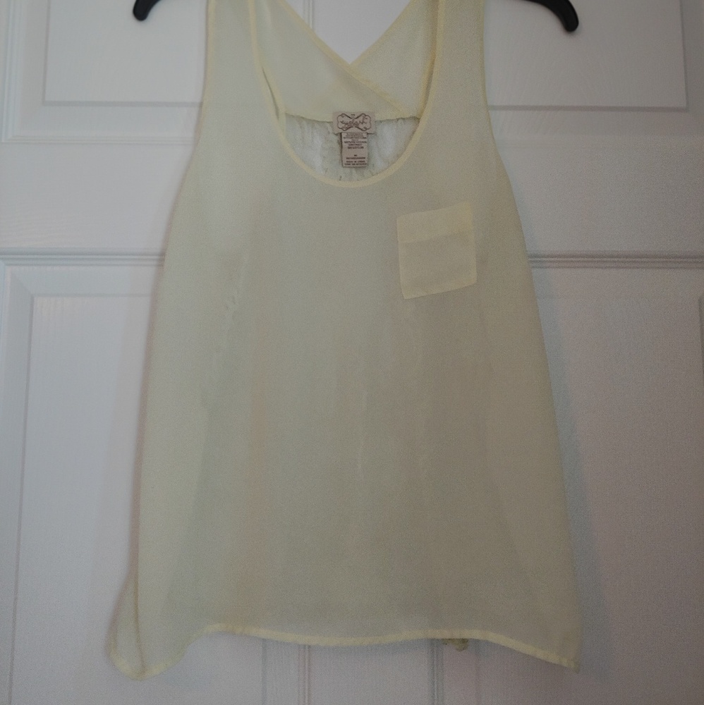 Yellow lace top